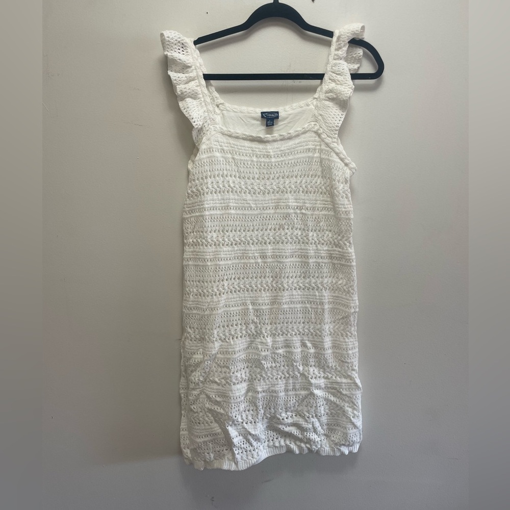White sweater dress
